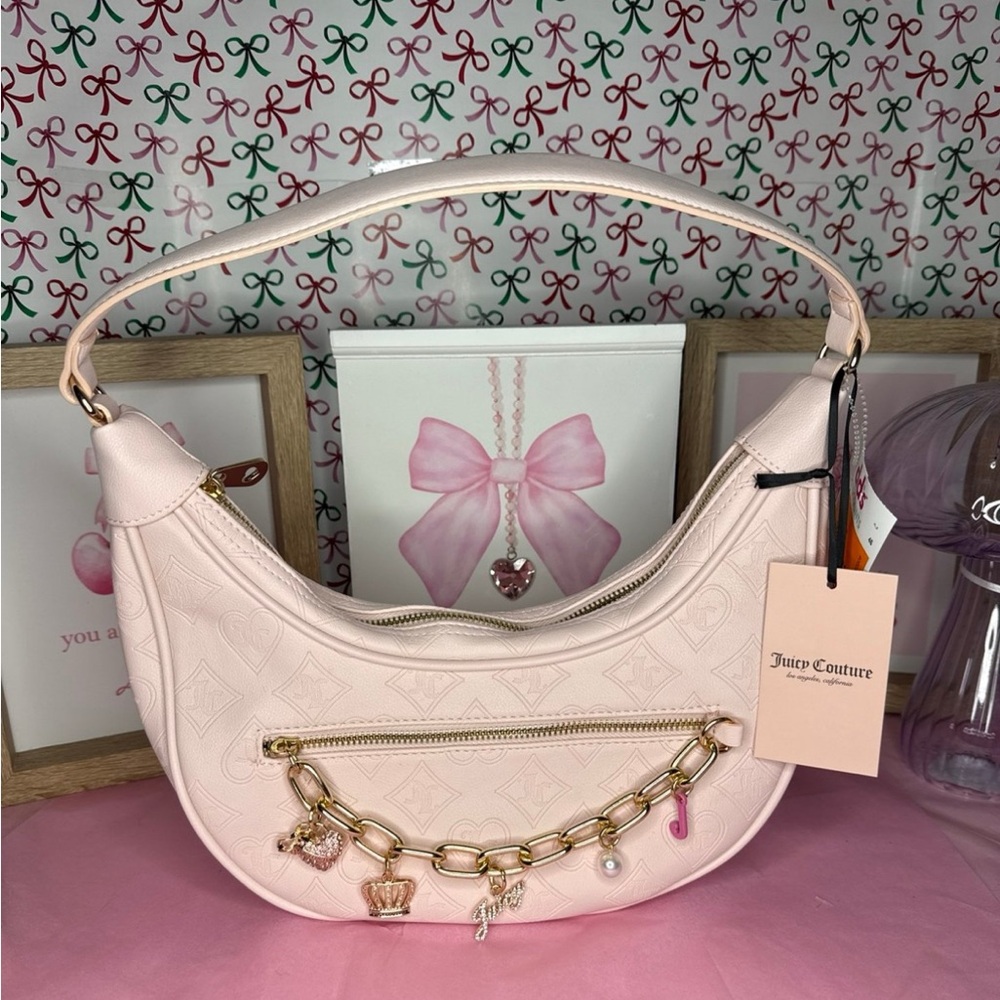 New Juicy Couture Powder Blush Top Notch Hobo
